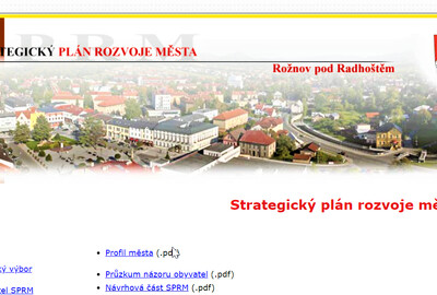 Rožnov p.R.: Systém strategického řízení ve městě 